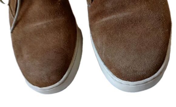 HESCHUNG Mens Oxfords Tan Brown Suede Shoes Size 8 EU 41 Classic Lace Up Chukka